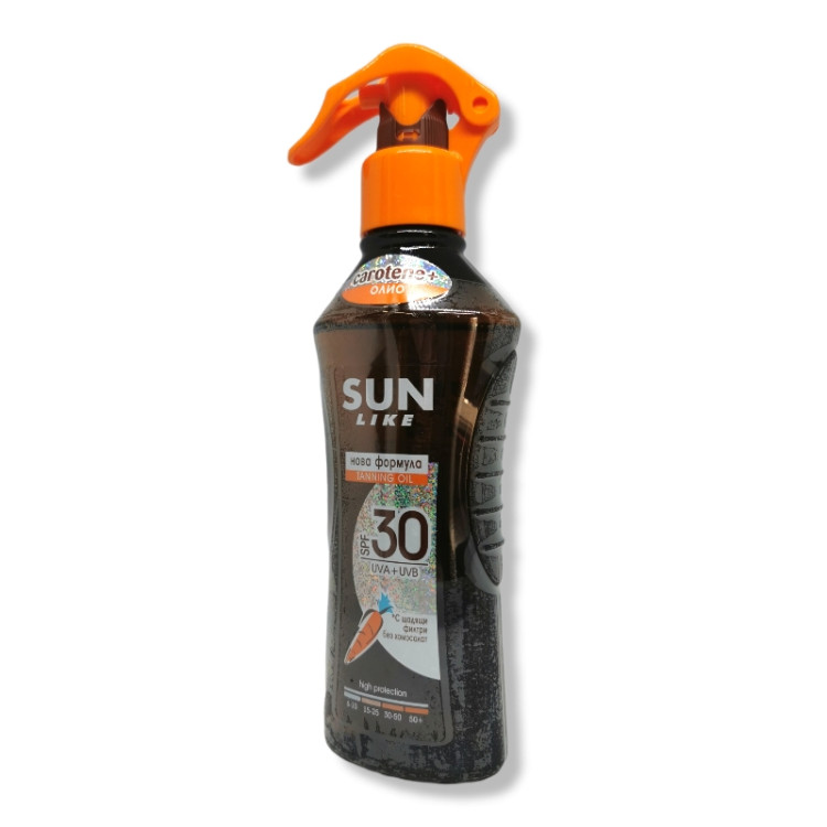 SUN LIKE слънцезащитно олио, Помпа, SPF 30, 200мл