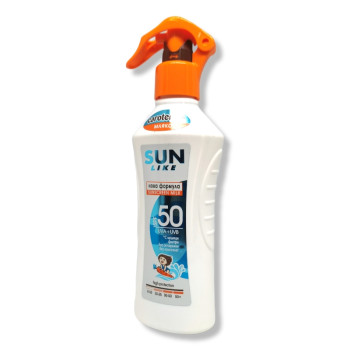 SUN LIKE слънцезащитно мляко, Помпа, SPF 50, Кидс, 200мл SUN LIKE слънцезащитно мляко, Помпа, SPF 50, Кидс, 200мл