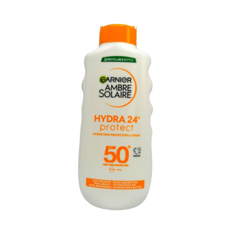 GARNIER ambre solaire, Hydra Protect, Мляко, SPF 50, 200мл