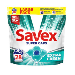 SAVEX капсули за пране, 28 броя, Универсално пране, Extra Fresh
