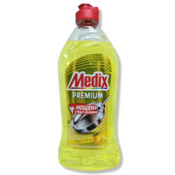 MEDIX препарат за измиване на съдове, Premium, Лимон, 415мл