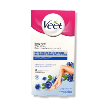 VEET депилиращи ленти за тяло, Чувствителна кожа, 6 броя (двойни ленти)