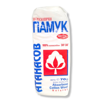 АТАНАСОВ памук, Хигроскопичен, Зиг-Заг, 70гр АТАНАСОВ памук, Хигроскопичен, Зиг-Заг, 70гр