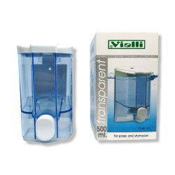 VIALLI диспенсър за дезифектант или течен сапун, Прозрачен, 500мл, 1 брой 