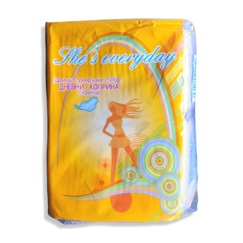 SHE'S EVERYDAY дамски превръзки с крилца, Дневни, Коприна, 50 броя