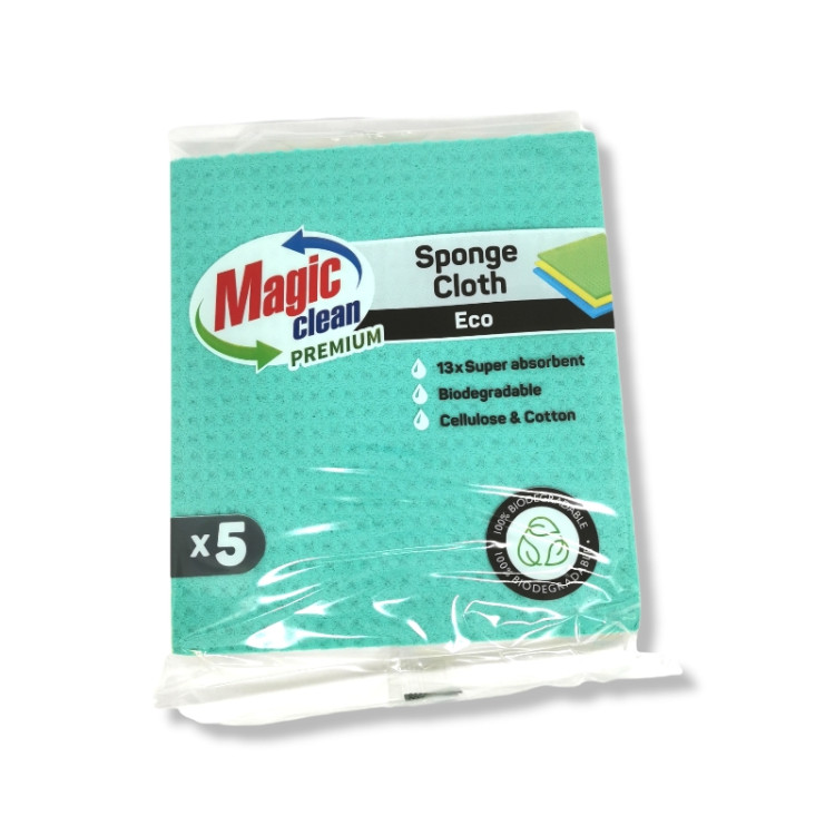 MAGIC CLEAN premium мокри кърпи за забърсване, 5 броя