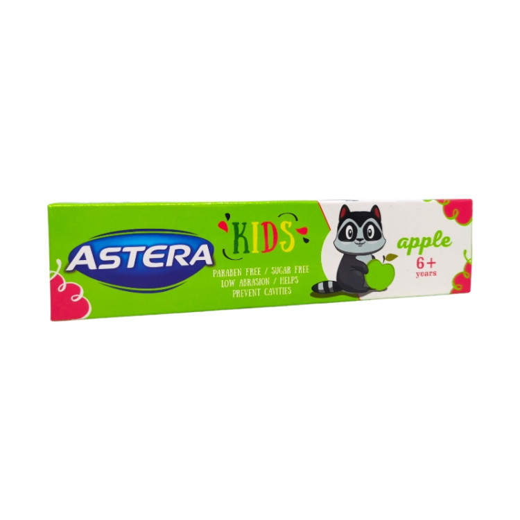 ASTERA паста за зъби, Детска, 50мл, 6+, Ябълка