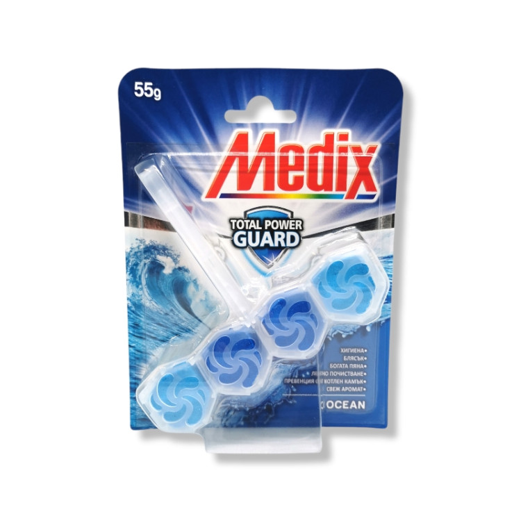 Medix ароматизатор за тоалетна чиния, Wc fresh drops, Океан, 55гр