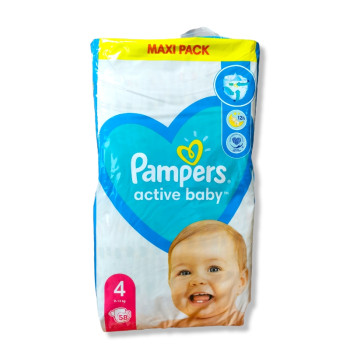 PAMPERS VPP aktiv baby, номер 4, 9-14кг, 58 броя