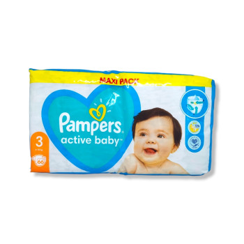 PAMPERS VPP aktiv baby, номер 3, 6-10кг, 66 броя