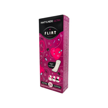 FLIRT ежедневни дамски превръзки , Ultra, Fantasy, Cotton, 20 броя