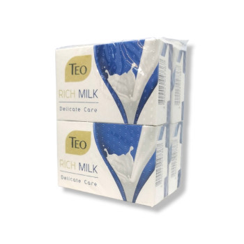 TEO тоалетен сапун, 1 брой х 90гр, Rich milk, Delicate care