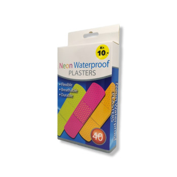 NEON лепенки за рани, Водоустойчиви, Цветни, 40 броя NEON лепенки за рани, Водоустойчиви, Цветни, 40 броя