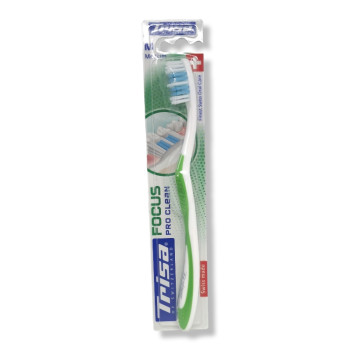 TRISA четка за зъби, Focus, Medium, 1 брой TRISA четка за зъби, Focus, Medium, 1 брой