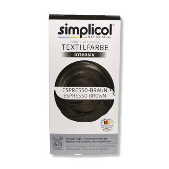 SIMPLICOL течна интензивна текстилна боя за дрехи, Кафяво еспресо, 400гр