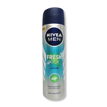 NIVEA дезодорант мъжки, Fresh kick, Quick dry, 150мл
