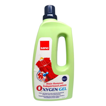 SANO препарат против петна от дрехи, oxygen gel, 1000мл SANO препарат против петна от дрехи, oxygen gel, 1000мл