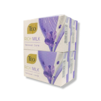 TEO тоалетен сапун, 1 брой х 90гр, Rich milk, Sensual care
