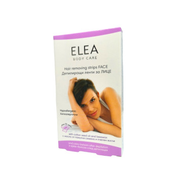 ELEA депилиращи ленти за лице, Хипоалергични, 8 броя (двойни ленти) ELEA депилиращи ленти за лице, Хипоалергични, 8 броя (двойни ленти)