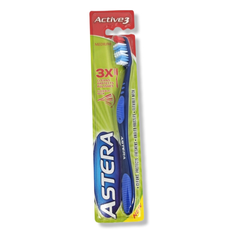 ASTERA четка за зъби, Active 3, Medium, 1 брой