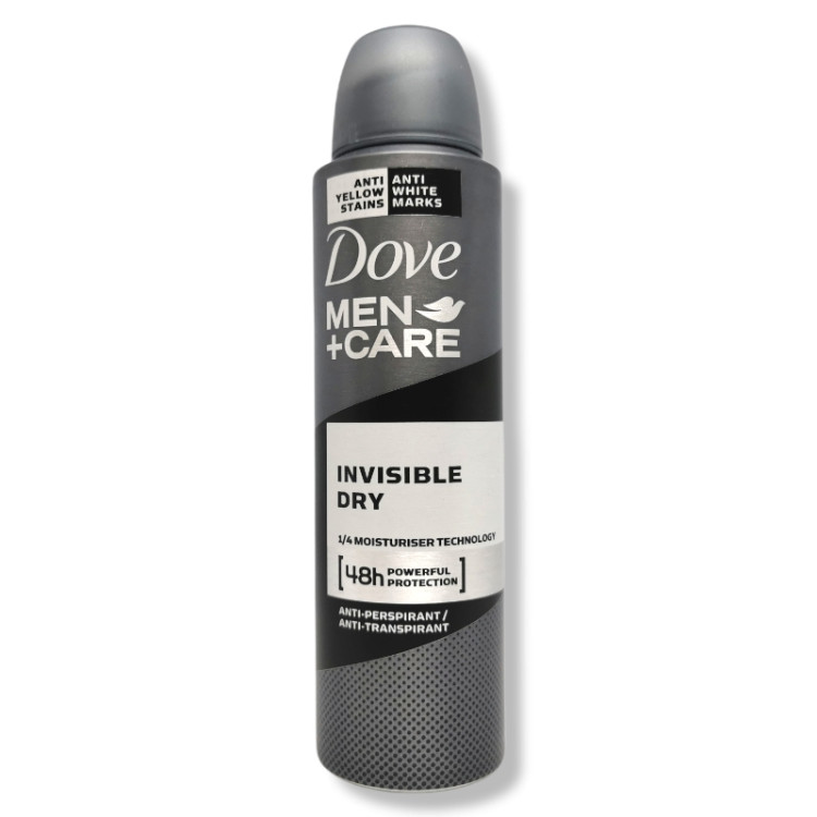 DOVE дезодорант мъжки, Invisible dry, 150мл