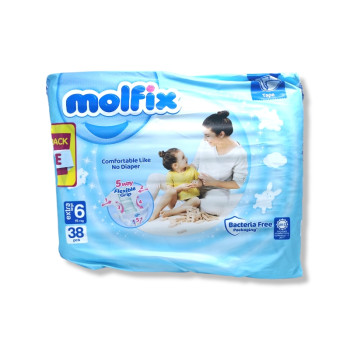 MOLFIX бебешки пелени, номер 6 , 38БР, 15+ MOLFIX бебешки пелени, номер 6 , 38БР, 15+