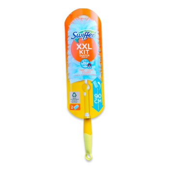 SWIFFER четка за почистване на прах, Duster kit, Дълга дръжка 1 брой, Резерви 2 броя