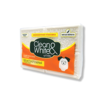 DURU сапун за пране, Clean & White, Детски дрехи, 4 х 120гр DURU сапун за пране, Clean & White, Детски дрехи, 4 х 120гр