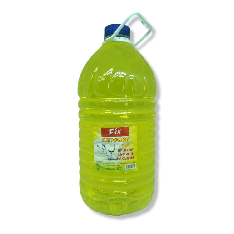 FIX препарат за миене на съдове, Лимон, 5 литра
