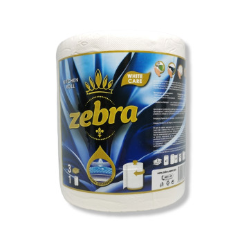 ZEBRA кухненска ролка white cear, 3 пласта, 800гр ZEBRA кухненска ролка white cear, 3 пласта, 800гр