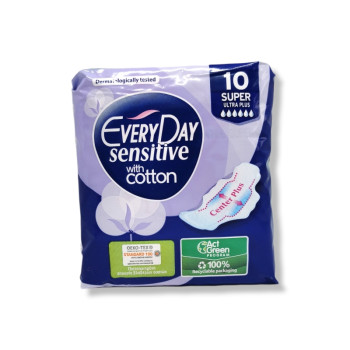 EVERYDAY дамски превръзки, Sensitive, Super ultra plus, 10 броя