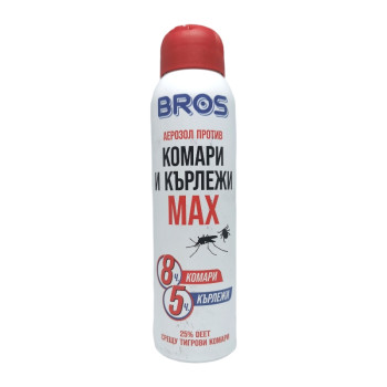 BROS max аерозол против комати и кърлежи 90мл