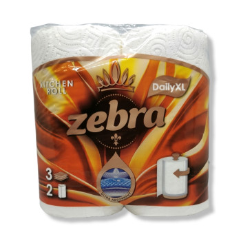 ZEBRA кухненска хартия, Daily XL, 400гр, 2 броя ZEBRA кухненска хартия, Daily XL, 400гр, 2 броя