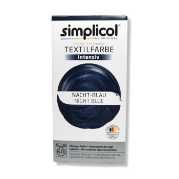 SIMPLICOL течна интензивна текстилна боя за дрехи, Нощно синьо, 400гр