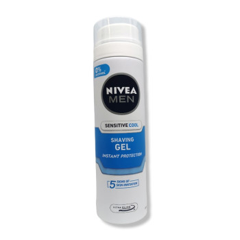 NIVEA гел за бръснене, Sensitive cool, 200мл NIVEA гел за бръснене, Sensitive cool, 200мл