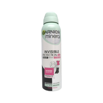 GARNIER дезодорант дамски, Invisible, Blak & white, 150мл