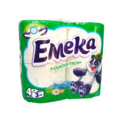 EMEKA тоалетна хартия, 4 броя х 75гр, Ароматизирана, Mountain fresh