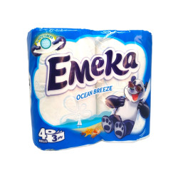 EMEKA тоалетна хартия, 4 броя х 75гр, Ароматизирана, Ocean breeze