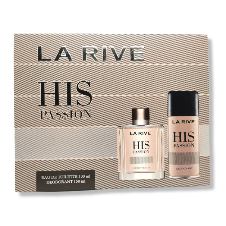 LA RIVE подаръчен комплект за мъже, EDТ 100мл + дезодорант 150мл, His Passion