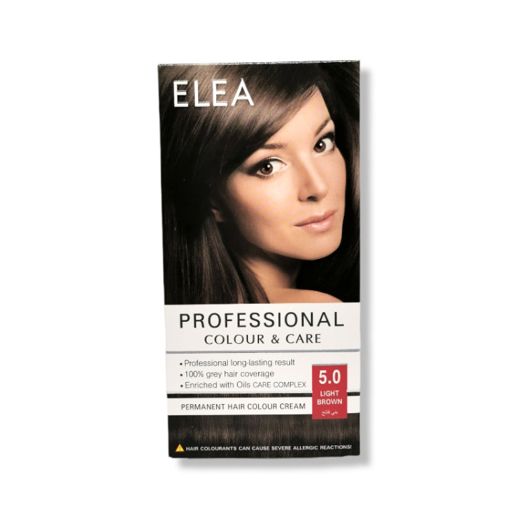 ELEA боя за коса, Professional, Colour & Care, Номер 5.0, Светло кафяво