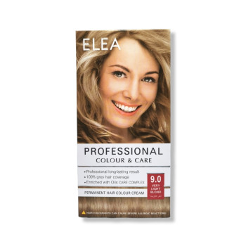 ELEA боя за коса, Professional, Colour & Care, Номер 9.0, Very light blond ELEA боя за коса, Professional, Colour & Care, Номер 9.0, Very light blond