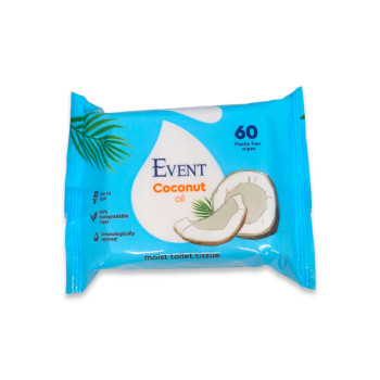 EVENT мокра тоалетна хартия, Кокос, 60 броя EVENT мокра тоалетна хартия, Кокос, 60 броя