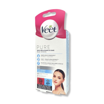 VEET депилиращи ленти за лице, Pure, 10 броя (двойни ленти)