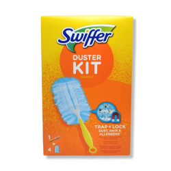 SWIFFER четка за почистване на прах, Duster kit, Къса дръжка 1 брой, Резерви 4 броя