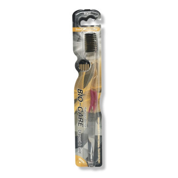 BIO CARE четка за зъби, Charcoal & Gold, Soft, 1 брой BIO CARE четка за зъби, Charcoal & Gold, Soft, 1 брой