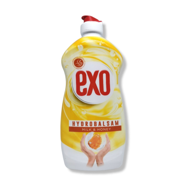 EXO препарат за измиване на съдове, Hidrobalsam, Мляко и мед, 400мл