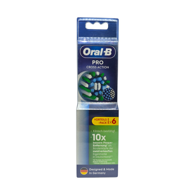 Oral-B накрайник за електрическа четка за зъби, Cross Action, 6 броя 