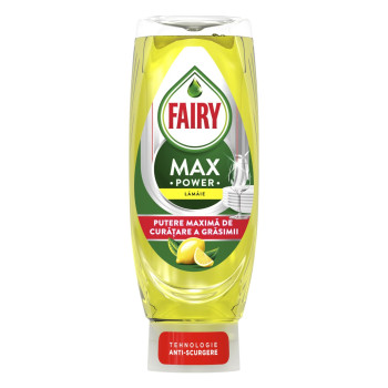 FAIRY измиващ препарат за съдове, Max Power, Лимон, 545мл