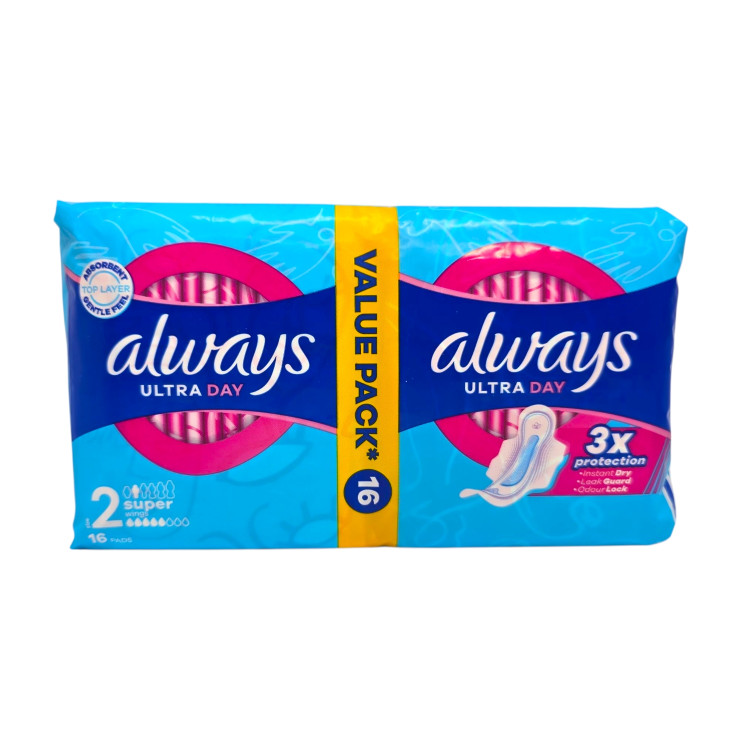 ALWAYS ultra дамски превръзки, duo super, 16 броя ALWAYS ultra дамски превръзки, duo super, 16 броя