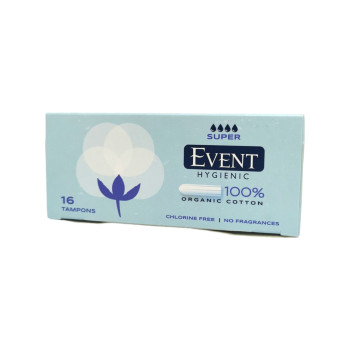 EVENT хигиенни тампони, Organic, Супер, 16 броя
